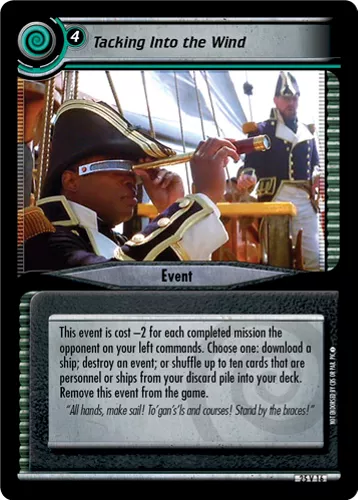 Tacking Into the Wind — Star Trek CCG card