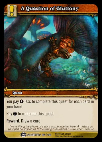 A Question of Gluttony — World of Warcraft TCG card