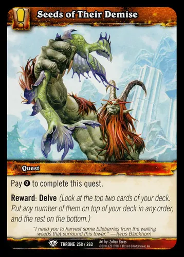 Seeds of Their Demise — World of Warcraft TCG card
