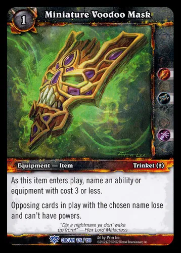 Miniature Voodoo Mask — World of Warcraft TCG card