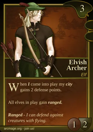 Elvish Archer — Arcmage card