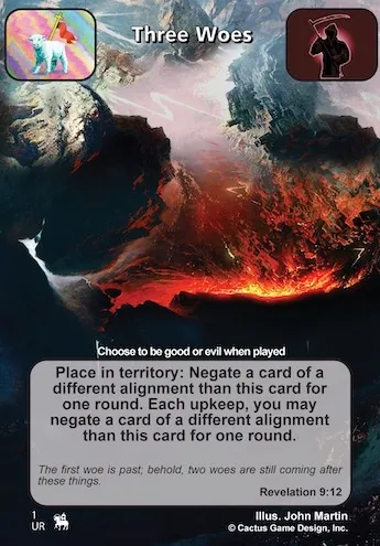 Three Woes — Redemption CCG card