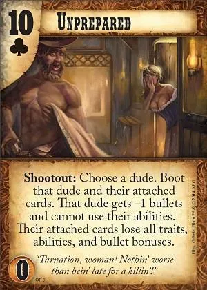 Unprepared — Doomtown card