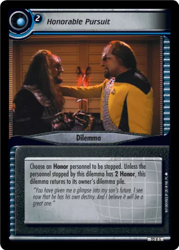Honorable Pursuit — Star Trek CCG card