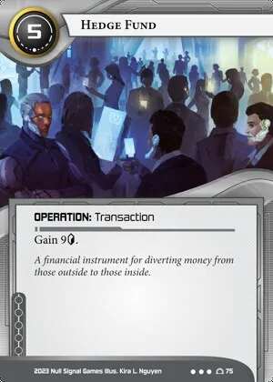 Hedge Fund — Android: Netrunner card