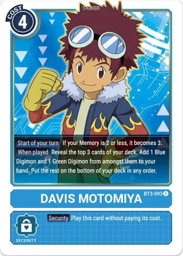 Davis Motomiya — Digimon Card Game card