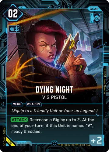 Dying Night — V's Pistol — Cyberpunk TCG card