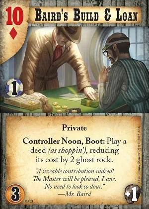 Baird's Build and Loan — Doomtown card