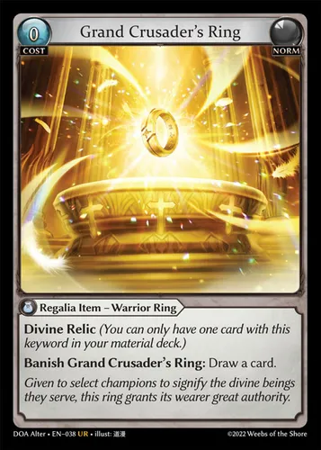 Grand Crusader's Ring — Grand Archive card