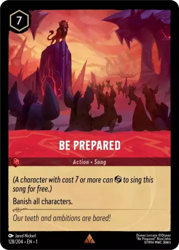 Be Prepared — Disney Lorcana card