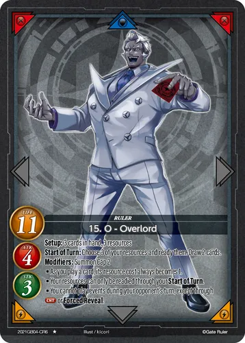 15. O - Overlord — Gate Ruler card